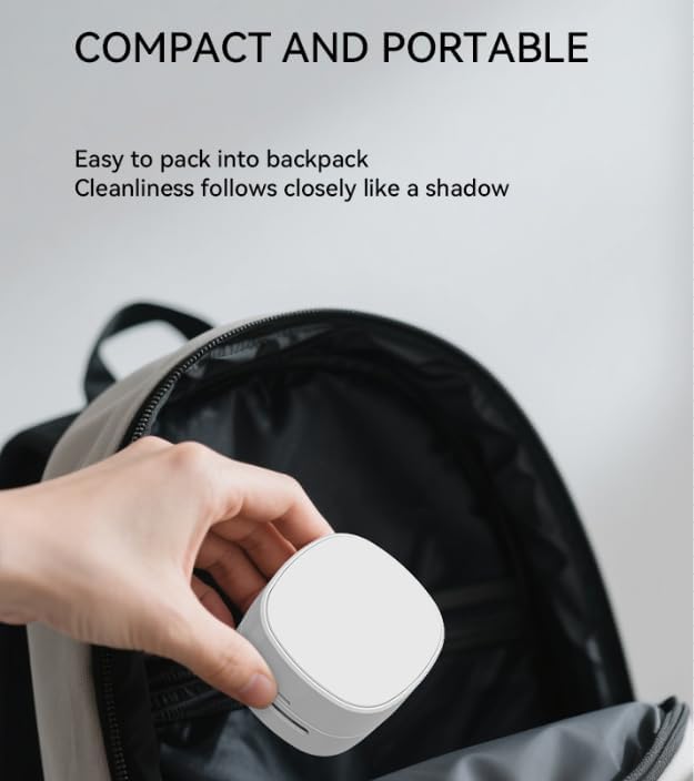 Portable Mini Desktop Vacuum Cleaner, Wireless Handheld, White, for Eraser Shavings, Pencil Shavings, Paper Scraps and Dust