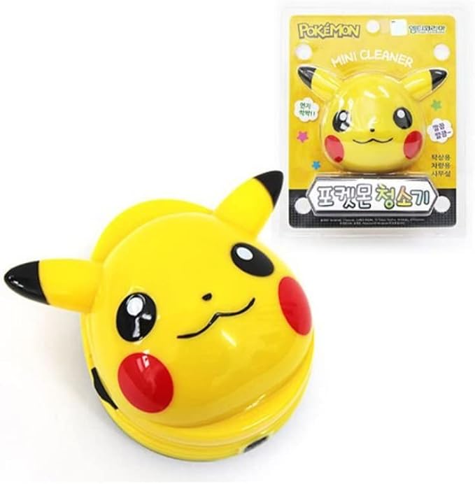 Pikachu Mini Desk Eraser Crumbs Vacuum Cleaner(No Battery Included) (P)