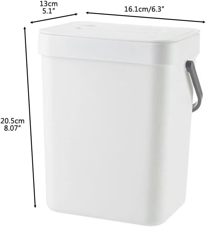 3L Small Kitchen Compost Bin, PP Material, Pressure Design Household Countertop Container with Lid for Rubbish Composter (3)
