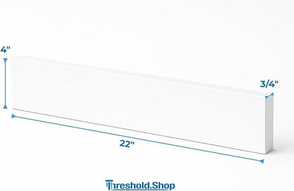 Bathroom Vanity Sink Backsplash/Sidesplash (Super White Engineered Marble, 4" x 22")