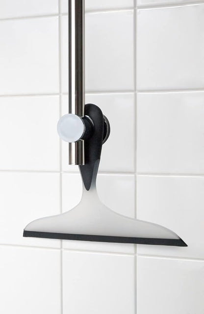 WENKO 18752100 Bathroom Squeegee Loano Black - for Bath and Shower, Plastic, Black