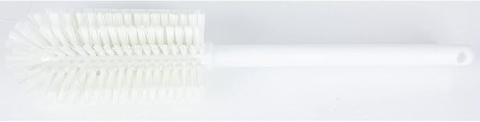 SPARTA Large Water Bottle Brush Ideal for Wide-Mouth Jars, Bottles and Tumblers, Dishwashing Tool with Handle for Home and Commercial Kitchens, Plastic, 16 Inches, White