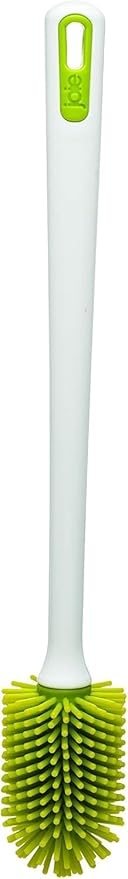 Joie Bottle Brush, Silicone Scrubber with Long Handle, Ideal for Cleaning Water Bottles, Baby Bottles and Glasses, Gentle Non-Scratch Bristles, Handy Kitchen Gadget, Colors May Vary