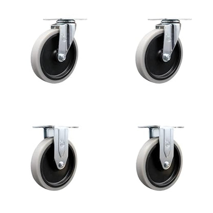 5" Rubbermaid Cart Casters - Non-Marking Wheel 4400 Series 4500 Series, 4PK