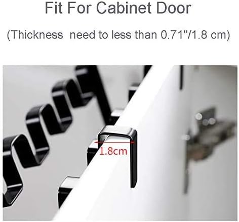 LANGUGU Stainless Steel Foldable Trash Rack Garbage Bag Holder Door Back Type Multi-Functional for Kitchen Hook Hang Dishcloth, Mounts Over Cabinet Doors Cupboards Frame