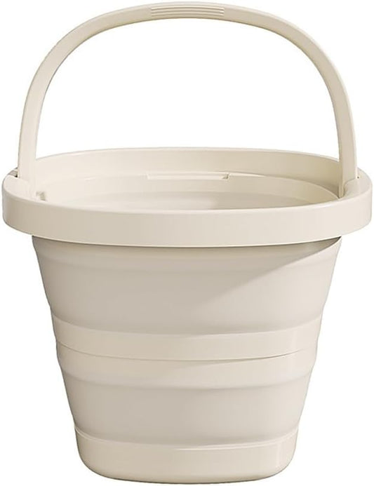 2.6 Gallon (10L) Collapsible Bucket, Large Capacity, Portable Foldable Water Pail for Outdoor Garden Cleaning, Car Washing, Camping, Fishing