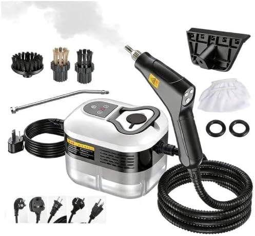 2500W Steam Cleaner, Handheld High-Temperature Pressurized Steam Cleaner with 6 Adjustable Levels, Portable Steam Cleaning Machine for Kitchen, Bathroom, Car, Upholstery (White)