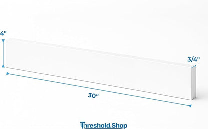 Bathroom Vanity Sink Backsplash/Sidesplash (Super White Engineered Marble, 4" x 30")
