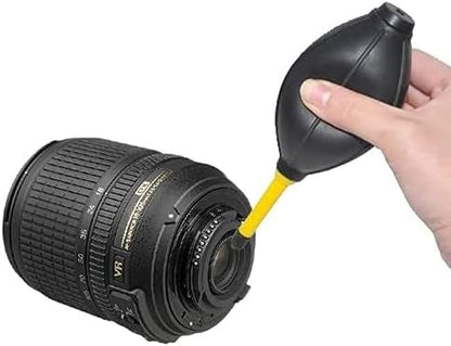 Dust Cleaner Strong Cleaning Air Blower for All DSLR Camera & Camcorders, Lens, LCD Screens, etc + Microfiber Cloth