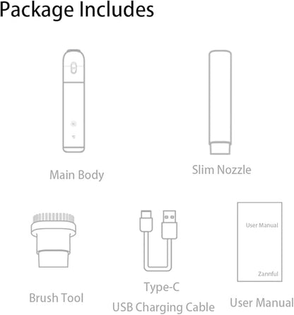 Portable Car Vacuum Cleaner, Cordless Handheld Vacuum, Lightweight Mini Vacuum for Car and Home with Washable HEPA Filter, Rechargeable