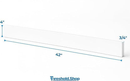 Bathroom Vanity Sink Backsplash/Sidesplash (Super White Engineered Marble, 4" x 42")