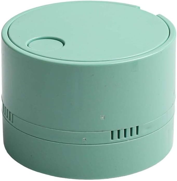 for Mini Desktop Vacuum Cleaner with High Suction Power, Portable Handheld for Vac for Crumbs and Debris on Desk, Keyboard, Sofa, Office and Home Use(green)