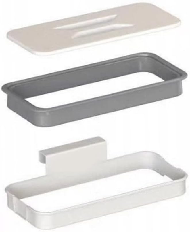 Hanging Trash Bag Holder with Lid Over Cabinet Garbage Bag Rack for Kitchen, Trash Holder with Lid