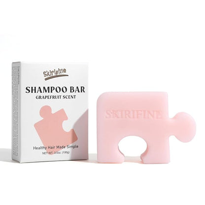 Puzzle-Shaped Grapefruit Solid Shampoo Bar - Energizing & Clarifying for Oily Hair - Invigorating Scent, Vegan & Zero-Waste (3.5oz)