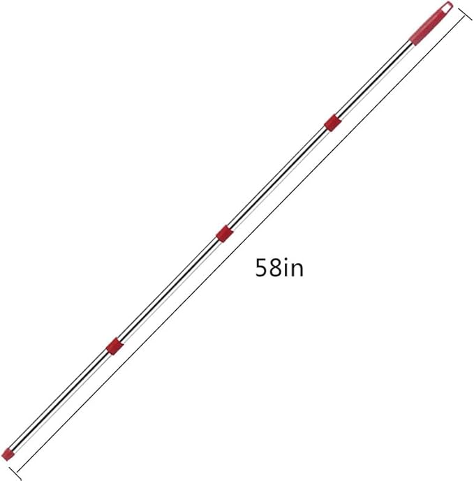 Mop Handle Replacement for O-Cedar – Adjustable 30"–58" Spin Mop & H2Pro Flat Mop Handle, 4-Section Mop Stick Compatible with Ocedar Mop Systems