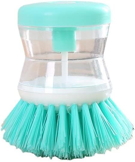 1Pcs Soap Dispenser Dishes Washing Cleaning Brush Set for Pot Pan Kitchen Sink Scrubbing Multifunctional Cleaning Tool(Green)