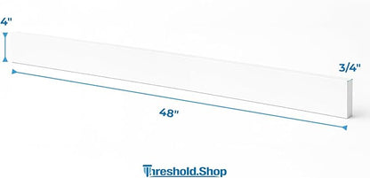 Bathroom Vanity Sink Backsplash/Sidesplash (Super White Engineered Marble, 4" x 48")