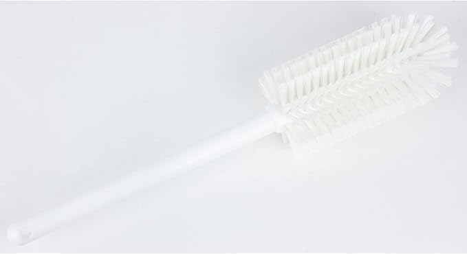 SPARTA Large Water Bottle Brush Ideal for Wide-Mouth Jars, Bottles and Tumblers, Dishwashing Tool with Handle for Home and Commercial Kitchens, Plastic, 16 Inches, White