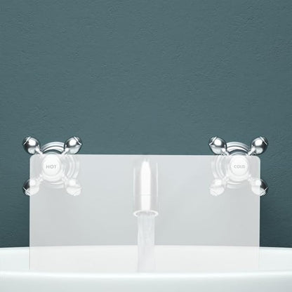 VOSAREA Acrylic Sink Splash Guard, Freestanding Kitchen Splash Panel Barrier Behind Faucet Kitchen Island Sink Backsplash Guard 13.76x8.25in