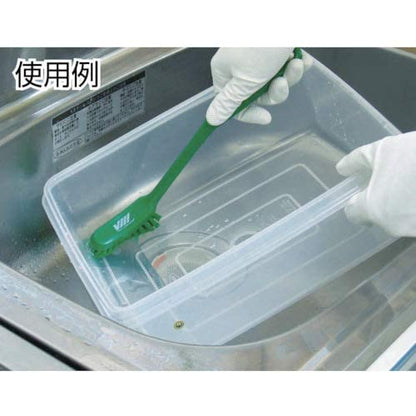 Vikan - Fine Dish Brush - Heavy-Duty, Narrow, Slip-Resistant Cleaning Brush, Polypropylene, Polyester Bristle, 11 Inch, White, (42875)