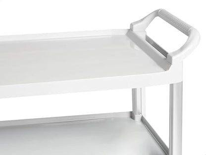 Amazon Basics 3-Tier Rolling Utility Cart, Commercial Grade, 400 lbs Loading Capacity, Portable Mobile Shelving, Gray