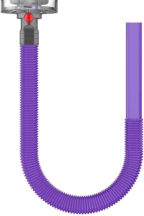 Sealegend Dryer Lint Vacuum Attachment Hose Compatible with Dyson V15 V12 V11 V10 V8 V7 Gen5 Cordless Vacuum Cleaner, Flexible Dryer Vent Cleaner Kit Lint Removal Tool Purple