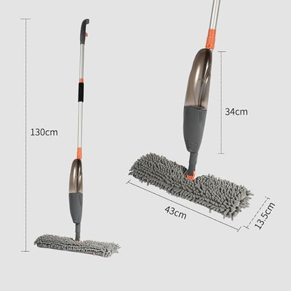 3-in-1 Spray Mop Set with Double-Sided Chenille, Microfiber, and Squeegee Pads - Lightweight Aluminum Handle, 520ML Water Tank, All-Floor & Window Cleaning (Stella - LV-S03)