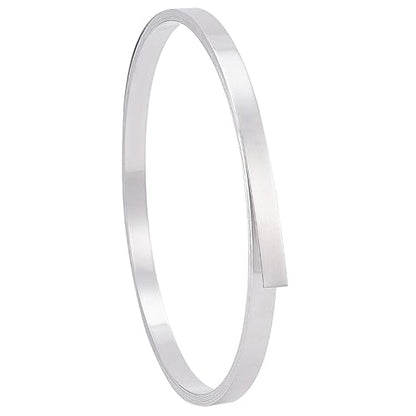 PandaHall Aluminium Metal Foil Sheet Roll 1060 Grade 0.5mm 0.4 Inch x 16.4Ft High Purity Aluminum Flashing Roll, Metal Strips Bendable Aluminium Strip Wire for Jewelry Making