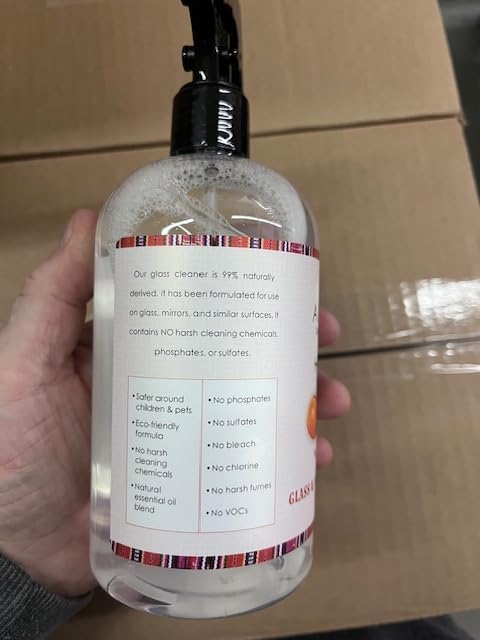 Angie's Special Touch Natural Glass & Mirror Cleaner, 99% Naturally Derived, No Harsh Chemicals, 16 fl oz