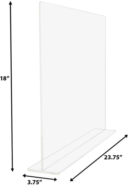 SOURCEONE.ORG USA Made Premium Clear Acrylic Splash Guard Counter Top Protector (Flat Top)