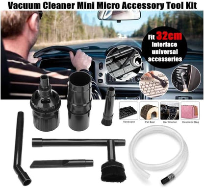 9 Piece set Mini Micro Tool Universal Vacuum Cleaner Attachments, Vacuum Attachment Kit w/Keyboard Crevice Cleaning Tool Part 32-4901-04