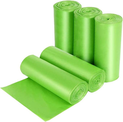Compostable Trash Bags, 2.6 Gallon Small Disposable Compost Bags 150 Count Garbage Bags Made from PSM Starch-Based for Kitchen Bathroom Bedroom Office Trash Can