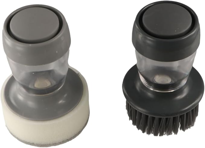 Dish Brush with Soap Dispenser,2PCS Soap Dispensing Brush,Kitchen Scrub Brush,Portable Liquid Adding Pot Washing Brush,Dish Washing Brush