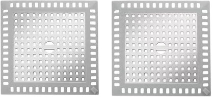 Hair Catcher/Drain Strainer/Shower Drain Cover for Bathroom Floor Drain, Stainless Steel and Silicone (2pack,4.9 inch) (Silver)