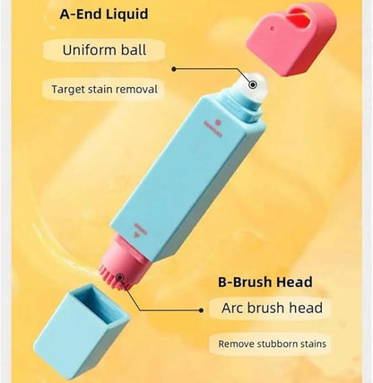 12ML Double-Head Stain Remover Pen, Fabric Cleaning Pen for Clothes, Portable Gieleph Solution, Instant No-Stain Stick for Spills, Pocket Size for Travel, Fabric Cleaner for Oil, Food & Makeup Kiss