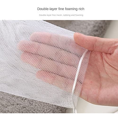 100PCS Thickened Double-layer Foaming Net Facial Cleanser Facial Foam Machine Handmade Soap Bag Cleansing Foam Bubble Bag Soap Net Soap Saver Pouch Mesh Bag