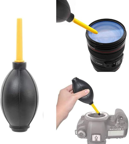 Dust Cleaner Strong Cleaning Air Blower for All DSLR Camera & Camcorders, Lens, LCD Screens, etc + Microfiber Cloth