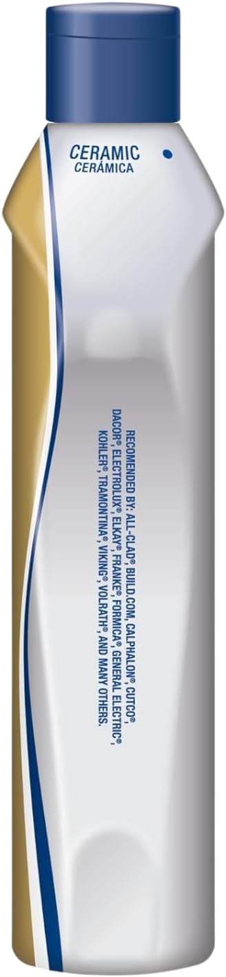 Soft Surface Cleanser 13 oz with 2 Multipurpose Scrubbers – Bleach-Free Multi-Surface Rust, Stain & Mineral Deposit Remover for Kitchen, Bathroom & Cookware