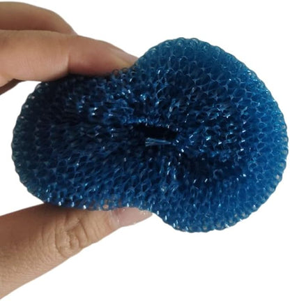 Plastic Dish Scrubbers for Dishes, Nylon Pot Round Scrubber Scouring Pad, Colorful Non Scratch Mesh Scouring Dish Pads Scrubbers for Cookware (24 Pack)
