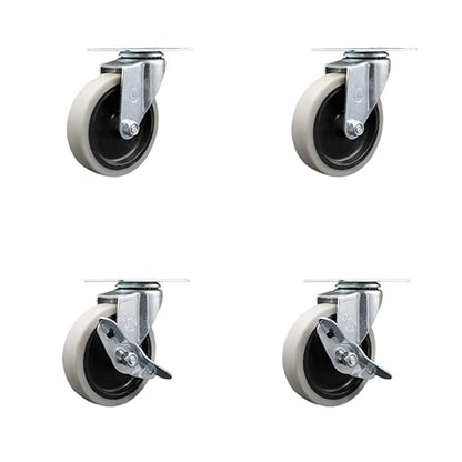7734L2 FG7734L20000 Rubbermaid Mobile Work Center 7734-88 Replacement Caster Set – Fits Rubbermaid Mobile Work Center 7734-88 – 2 Swivel and 2 Swivel with Side Lock Brakes Casters - Service Caster