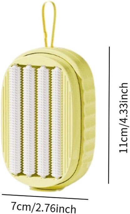 predolo Soap Dispenser Brush for Cleaning Tiles and Sinks, Yellow