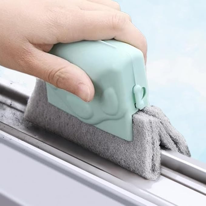 Magic Window Track Cleaner, Upgraded Window Groove Cleaning Brushes for Sliding Doors, Gaps, Tiles, Shutters, and Car Vents (6, Beige)