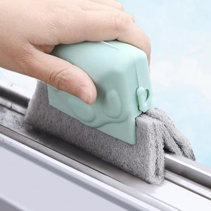 Window Groove Cleaning Brush, Hand-held Magic Window Track Cleaner Tools Set, Groove Gap Cleaning Brush Window or Sliding Door Track Cleaner for Sliding Door, Sill, Tile Lines, Shutter (#2)