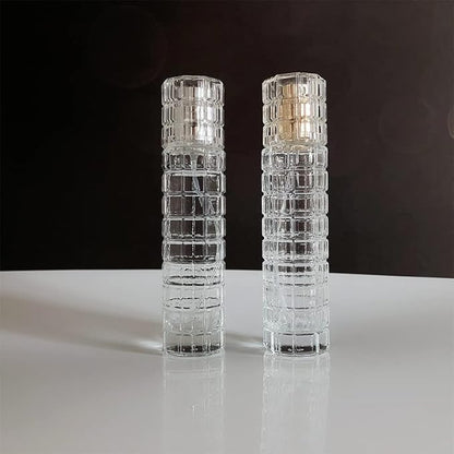 Glass Empty bottle Refillable Perfume Atomizer Spray Perfume Bottles 1 Ounce, Travel Cologne Bottle Portable (Gold and Silver)