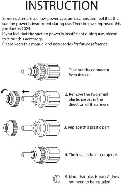 EZ SPARES Micro Cleaning Nozzle Kit,Micro Vacuum Attachment,Universal Vacuum Cleaner Attachment,Mini Micro Kit Keyboard Crevice Cleaning Tool Brush Kit,for Compact Wet Dry Shop Vacuum,Storage Bag Inc