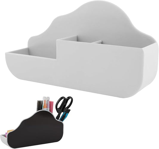 KITANIS Cloud Style 3 Compartment Magnetic Dry Erase Marker Holder, Pen Pencil Organizer for Refrigerator, Whiteboard, Locker Accessories