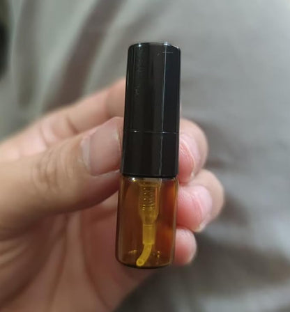 ELFENSTALL- 30pcs 2ml Brown Amber Fine Mist Mini Atomizer Vial Small Glass bottle Spray Refillable Perfume Empty Sample Bottle Clean Cloth 3ML Pipette Dropper for Travel Party