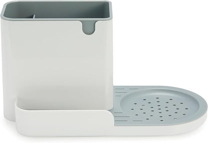 Amazon Basics Kitchen Sink Caddy Organizer for Sponge and Brush Storage, Large, White