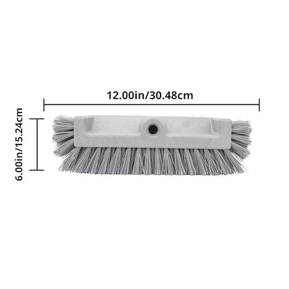 SPARTA Multi-Level Tile Scrub Brush 12" Wide Brush Head, Heavy-Duty Tile Cleaning Brush with End Bristles for Commercial Tiles, Tubs and Floor, Plastic, 12 Inches, Orange