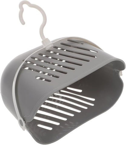 PRETYZOOM Hanging Shower Basket with Hook 8.26 X 5.51 X 5.11 Inch Plastic Bathroom Organizer for Toiletries and Cleaning Supplies Space-Saving Hanging Shower Caddy